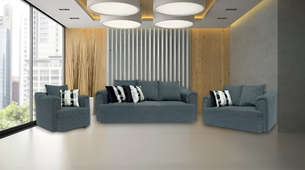 Imagen de Sofa Nevada chenille poliester gris