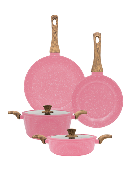 Imagen de Bateria de cocina 6 piezas Barcelona Love Cook LCS005-11 Rosa
