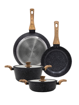 Imagen de Bateria de cocina 6 piezas Barcelona Love Cook LCS005-01 Negro