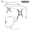 Imagen de Mesa Plegable Lifetime 6ft Fih Grnt/sd G Mesa Plegable (5011) Rectangular Blanco 1.83 Cm)