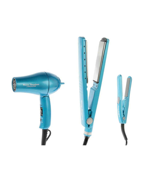 Imagen de Kit De Belleza Babyliss Babntpp10es Plancha+mini Plancha+ Mini Secadora Azul