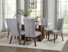Imagen de Antecomedor Wonder 6 sillas cristal nogal claro