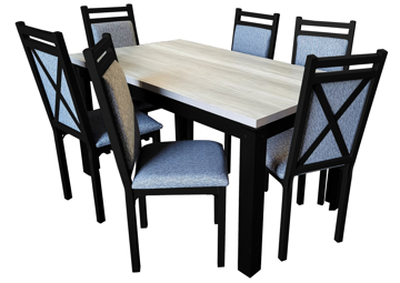 Comedores - Antecomedor Tubular Giselle 6 sillas