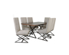 Comedores - Antecomedor tubular Simone 6 sillas bronce