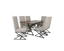 Comedores - Antecomedor tubular Simone 6 sillas bronce