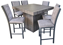 Imagen de Antecomedor Tubular alto Valeria 6 bancos madera abedul