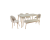 Imagen de Antecomedor Tubular Luciana 4 Sillas 1 Banca