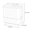 Imagen de Lavadora Mabe LMDX2224HBAB0 2 tinas 22kg Blanco