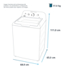 Imagen de Lavadora Mabe LMA71214VBAB0 21KG Blanco