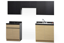 Imagen de Cocina Julia 2.40 mts negro/fresno