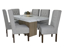 Imagen de Antecomedor Clarissa 6 sillas melamina mármol gris