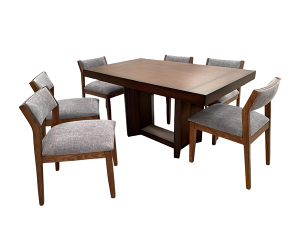 Imagen de Antecomedor Badani 6 Sillas Tabaco