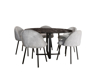 Imagen de Antecomedor Tubular Montecarlo 5 sillas negro mate
