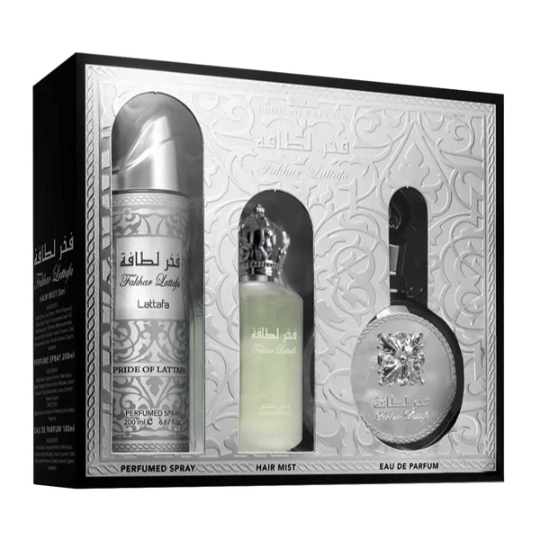 Imagen de Set Locion Caballero Lattafa Fakhar Black Edp 3pzs Hlatfbset3