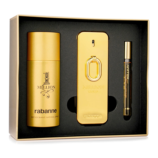 Imagen de Set Locion Caballero Paco Rabanne Million Gold Edp 3pzas