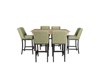 Imagen de Antecomedor Tubular alto Garden 6 bancos verde