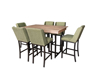 Imagen de Antecomedor Tubular alto Garden 6 bancos verde