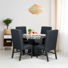 Imagen de Antecomedor Luna redondo 4 sillas chocolate
