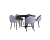 Imagen de Antecomedor Tubular Montecarlo 5 sillas negro mate