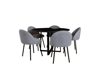 Imagen de Antecomedor Tubular Montecarlo 5 sillas negro mate
