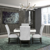 Imagen de Antecomedor Glaciar 4 sillas chocolate/blanco/gris