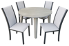Imagen de Antecomedor tubular Alexa 4 sillas royal grey