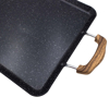 Imagen de Comal Doble con Antiadherente Marmol Color Negro CLC001-01