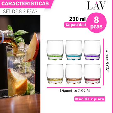 Mostrar detalles para Juego de Vasos 6 pza DOF LAV Adora 290ml 1077C Vittori Imagen de Juego de Vasos 6 pza DOF LAV Adora 290ml 1077C Vittori