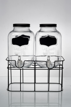 Mostrar detalles para Juego de Dispensadores de Cristal 5Lt  con base BlackLabel 2821 Vittori Imagen de Juego de Dispensadores de Cristal 5Lt  con base BlackLabel 2821 Vittori