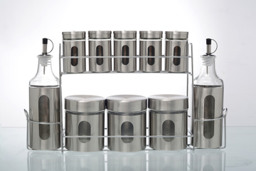 Mostrar detalles para Juego de Especieros 9 pza y 2 Vinagreras Clara 5071 Vittori Imagen de Juego de Especieros 9 pza y 2 Vinagreras Clara 5071 Vittori