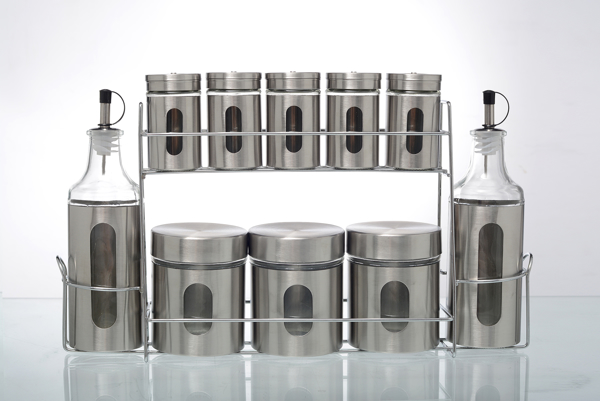 Imagen de Juego de Especieros 9 pza y 2 Vinagreras Clara 5071 Vittori