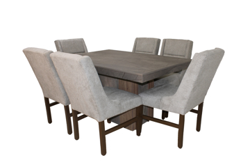 Imagen de Antecomedor Sahara 6 sillas nogal