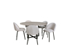 Imagen de Antecomedor tubular Evelyn 5 sillas beige