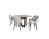 Imagen de Antecomedor tubular Evelyn 5 sillas beige
