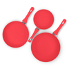 Imagen de Juego de Sartenes REVOLUX de Marmol Granito RV-PAN-3GRED Color Rojo 20/26/28