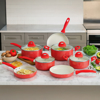 Imagen de Bateria de Cocina REVOLUX Marmol-Granito RV-SET-11RED Color Rojo