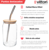 Imagen de Juego de Vasos 4 pza Lata c/T Bambu 500ml 5062 Vittori