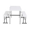 Imagen de Mesa Lifetime Picnic con Bancas 60365 Blanca 1.06m