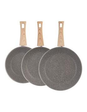 Imagen de Juego de Sartenes 52151802 PRIME 20/24/28 CM GRIS METAL