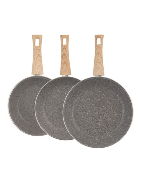 Imagen de Juego de Sartenes 52151802 PRIME 20/24/28 CM GRIS METAL