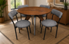 Imagen de Antecomedor tubular redondo Ariana 4 sillas Antra/ Rivol Nikel