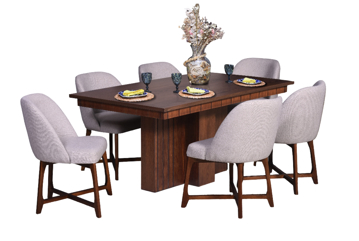 Imagen de Antecomedor Suiza 6 sillas nogal