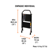 Imagen de Escalera Truper  Tubular Plegable 2 Peldaños Estu-2