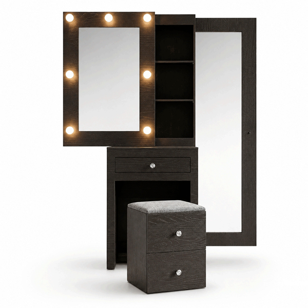 Imagen de Peinador vanity Princenton Platino c/ banco