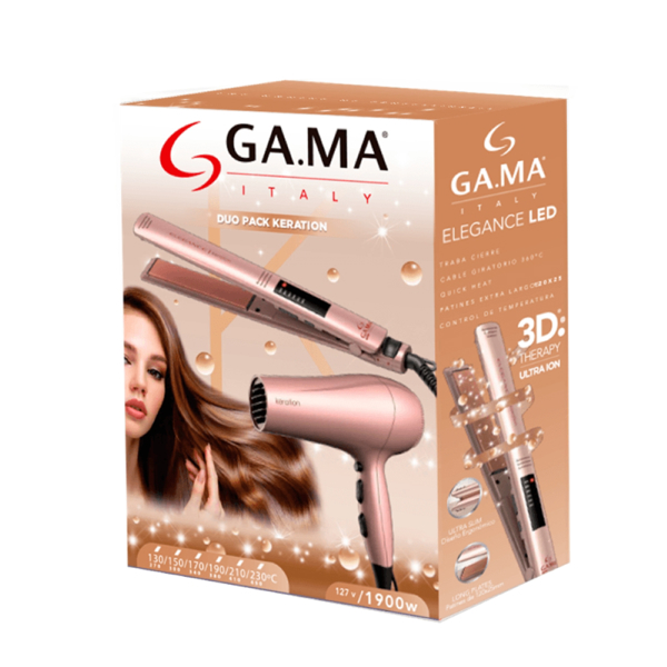 Imagen de Kit De Belleza Gama Secadora Mistral Y Alaciadora Keratin Pink