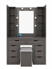Imagen de Peinador vanity Aruba plata c/ banco