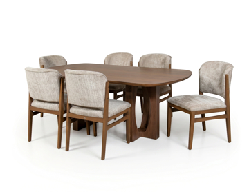 Imagen de Antecomedor Madison 6 sillas nogal claro