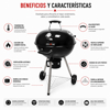 Imagen de Asador De Carbon 22.5" Premium Porcelanizado BQ-40