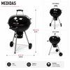 Imagen de Asador De Carbon 22.5" Premium Porcelanizado BQ-40