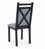 Imagen de Antecomedor tubular Giselle 6 sillas gris/negro